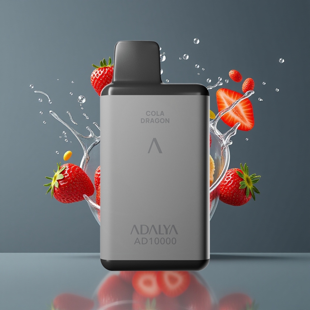 Adalya AD 10000 Puffs Disposable Vape Strawberry Splash New Zealand Wholesale USB-C Rechargeable Space Gray