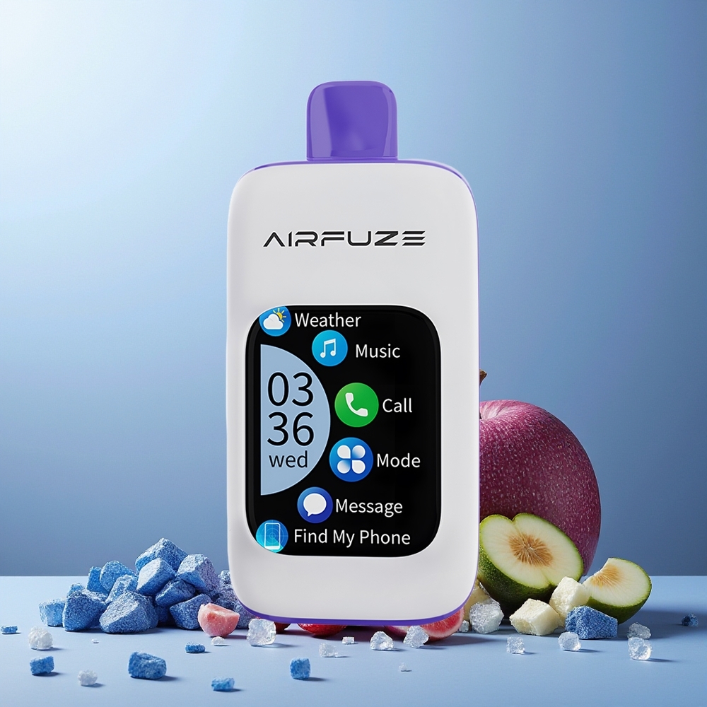 AirFuze Smart 30000 Puffs 5% Nicotine 900mAh Type-C TFT Display Disposable Vape Blue Razz Ice New Zealand Wholesale