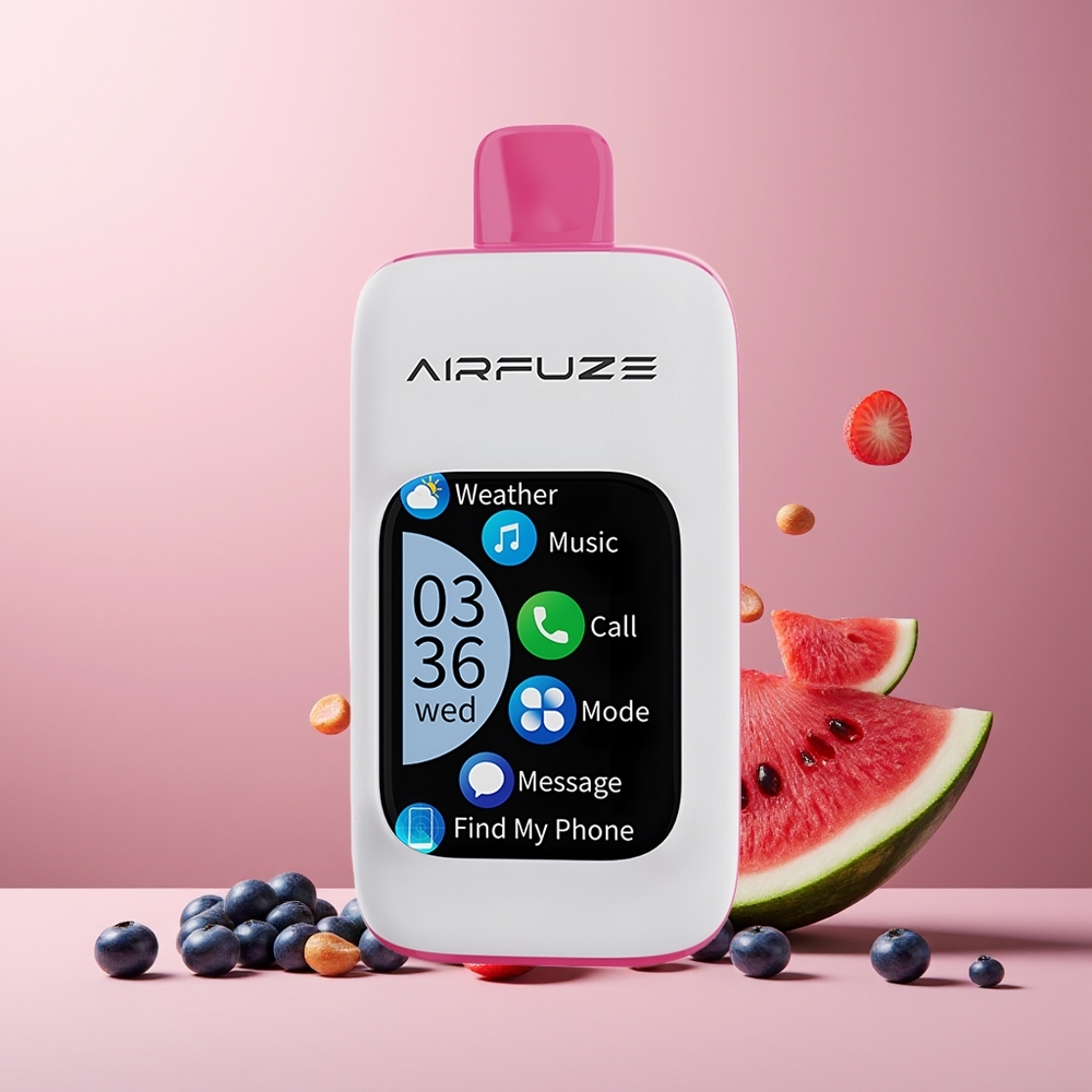 AirFuze Smart 30000 Puffs New Zealand Wholesale Disposable Vape Blueberry Watermelon with 5% Nicotine, 900mAh Battery, Type-C Charging