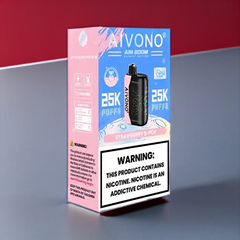 Aivono Aim Boom 25000 Puffs New Zealand Wholesale Strawberry B-Pop Vape