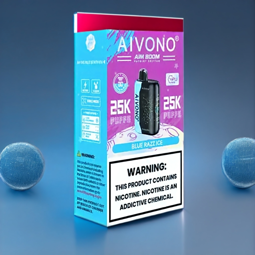 Aivono Aim Boom New Zealand Wholesale 25000 Puffs Blue Razz Ice Vape