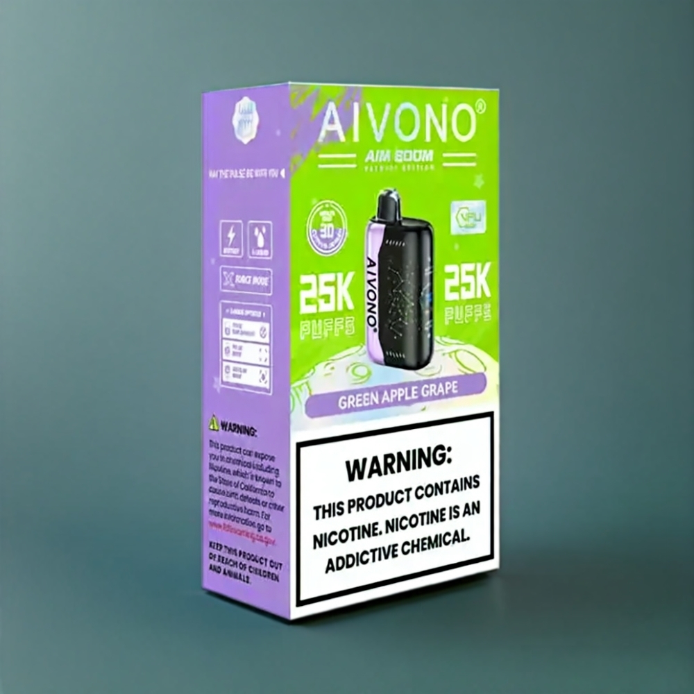 Aivono Aim Boom New Zealand Wholesale Green Apple Grape 25000 Puffs