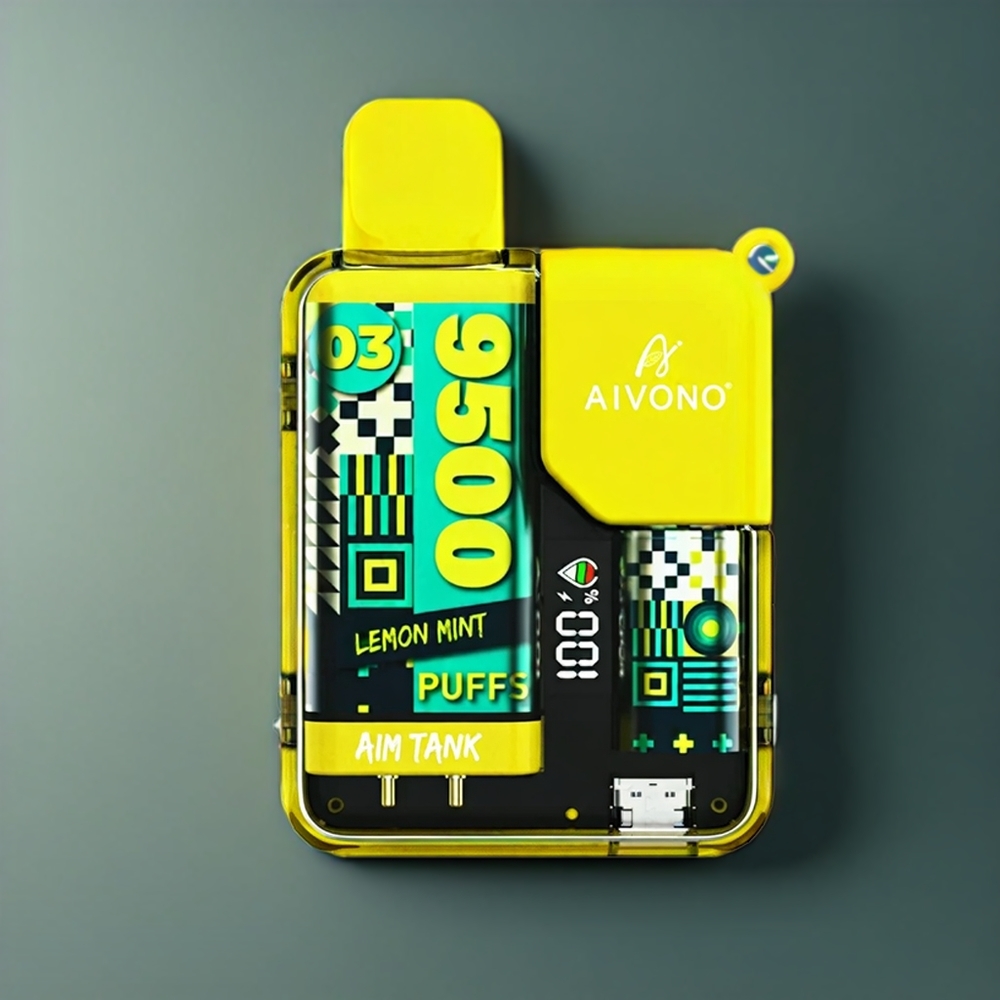 Aivono Aim Tank 9500 Puffs New Zealand Wholesale Lemon Mint Vape