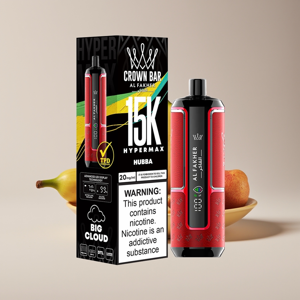 Al Fakher Crown Bar 15K Hypermax 22ml 600mAh Type-C DTL 20mg New Zealand Wholesale