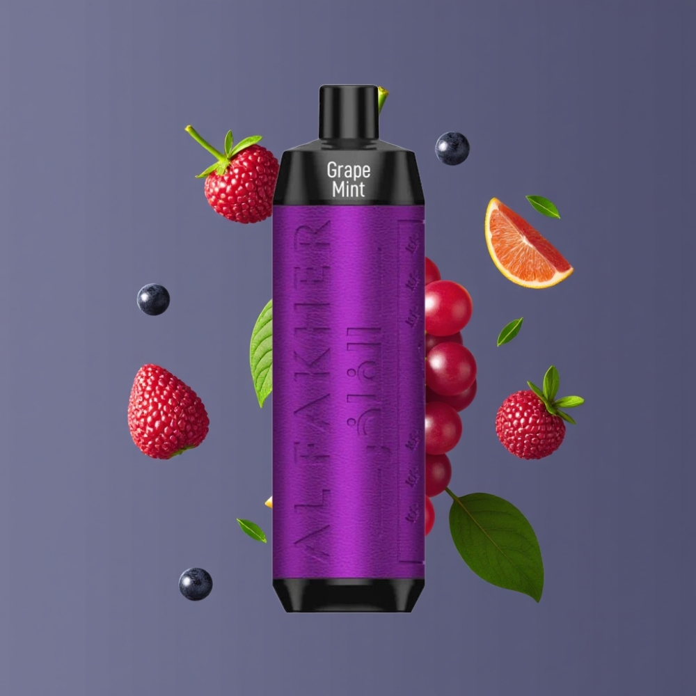 Al Fakher Crown Bar 8000 Crystal New Zealand Wholesale 600mAh 18ml 5mg Grape Mint Disposable Vape