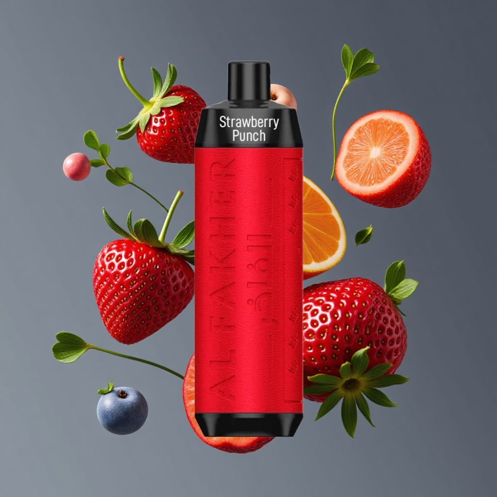 Al Fakher Crown Bar 8000 New Zealand Wholesale 600mah 18ml 5mg 0.6ohm 8000 Puffs Strawberry Punch Disposable Vape