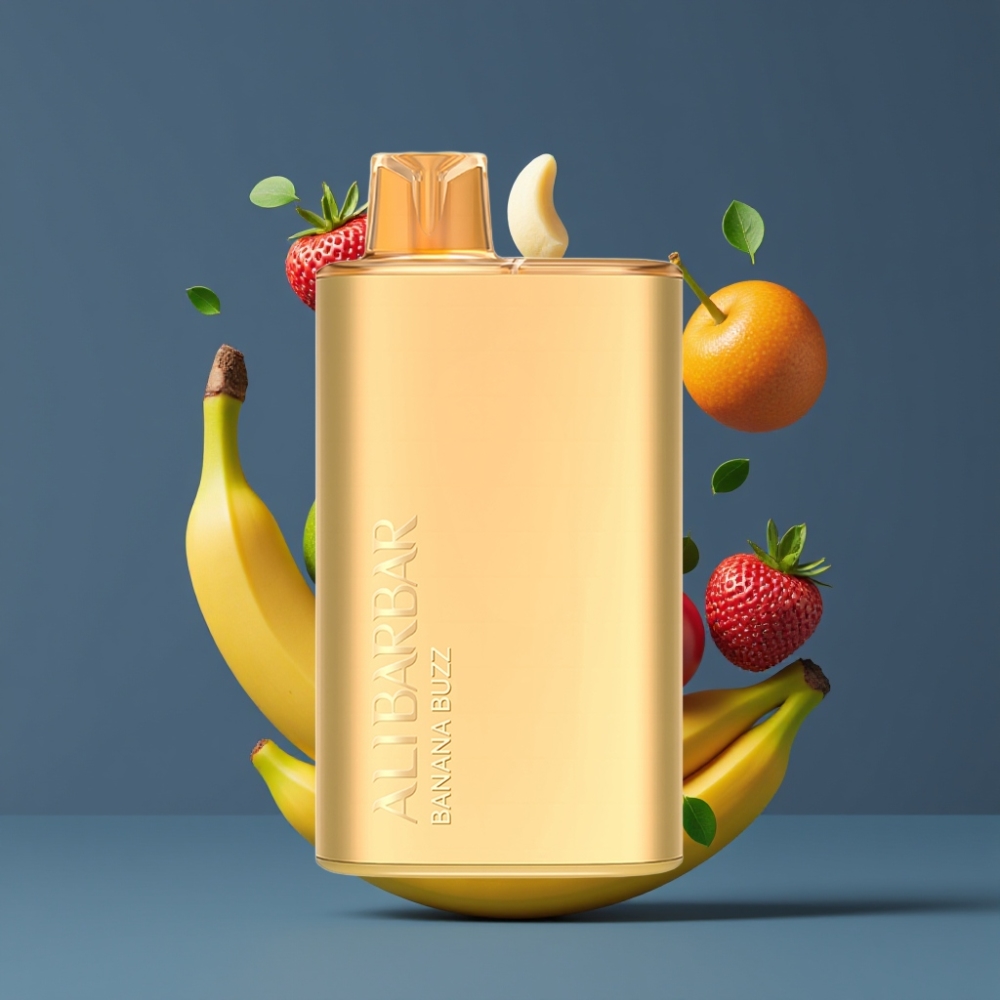 Alibarbar Rich 8000 Puffs 20ml 2000mAh Disposable Vape Banana Buzz New Zealand Wholesale