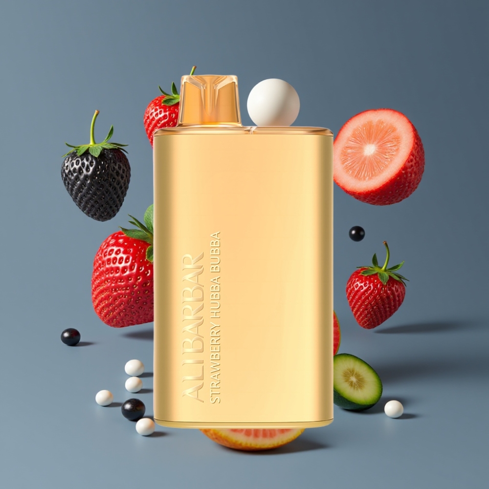 Alibarbar Rich 8000 Puffs 20ml 2000mAh Disposable Vape Strawberry Hubba Bubba New Zealand Wholesale