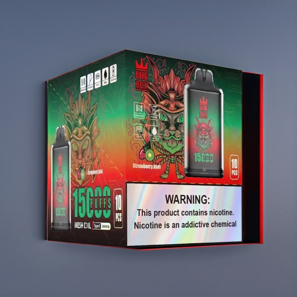 Bang Box New Zealand Wholesale 15000 Puffs Strawberry Kiwi Vape