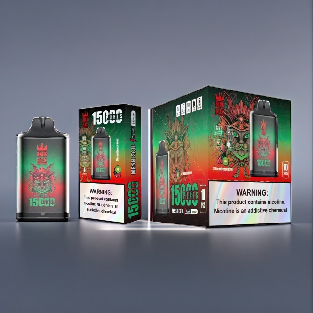 Bang Box New Zealand Wholesale 15000 Puffs Strawberry Kiwi Vape