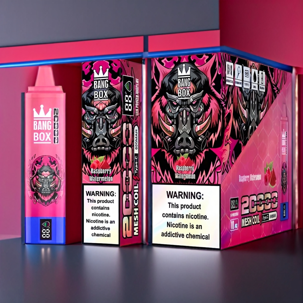 Bang Box New Zealand Wholesale 20000 Puffs Raspberry Watermelon Vape