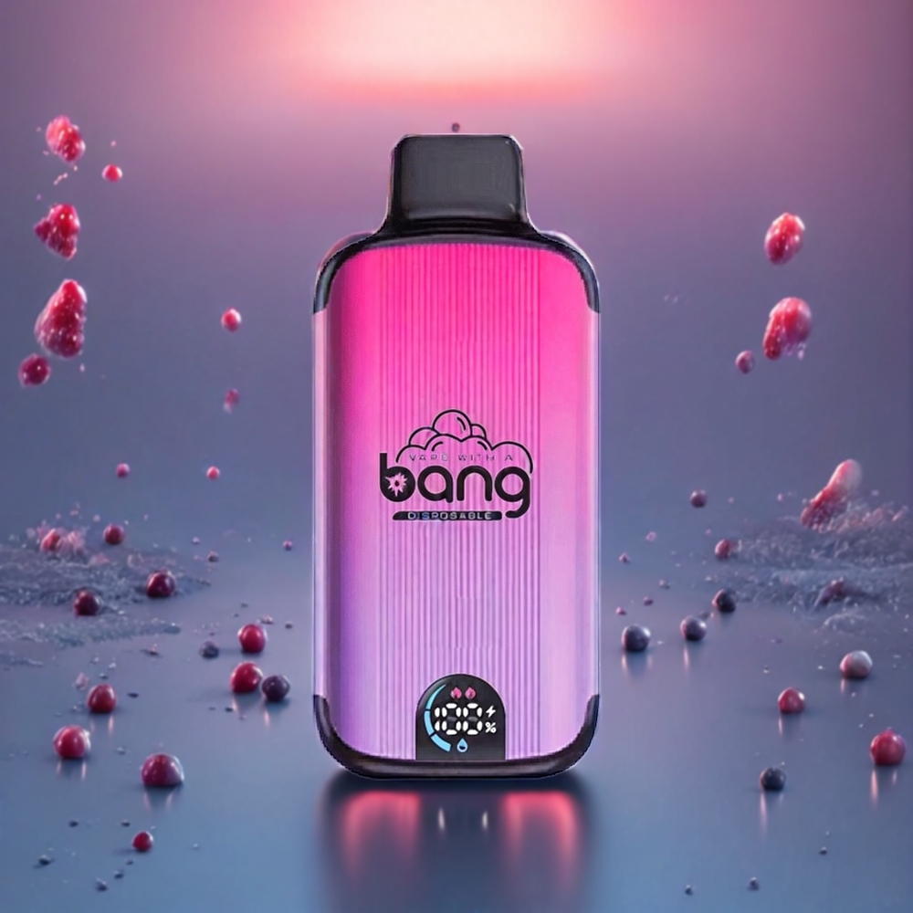 Bang 20000 Puffs Disposable Vape Grape Ice New Zealand Wholesale with 13400 Battery Type-C Dual Mesh Smart Screen 0-5% Nicotine