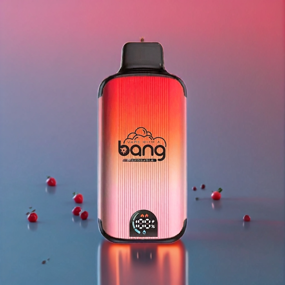Bang 20000 Puffs Disposable Vape New Zealand Wholesale - Raspberry Watermelon, 13400 Battery, Type-C, Dual Mesh, Smart Screen, 0-5% Nicotine