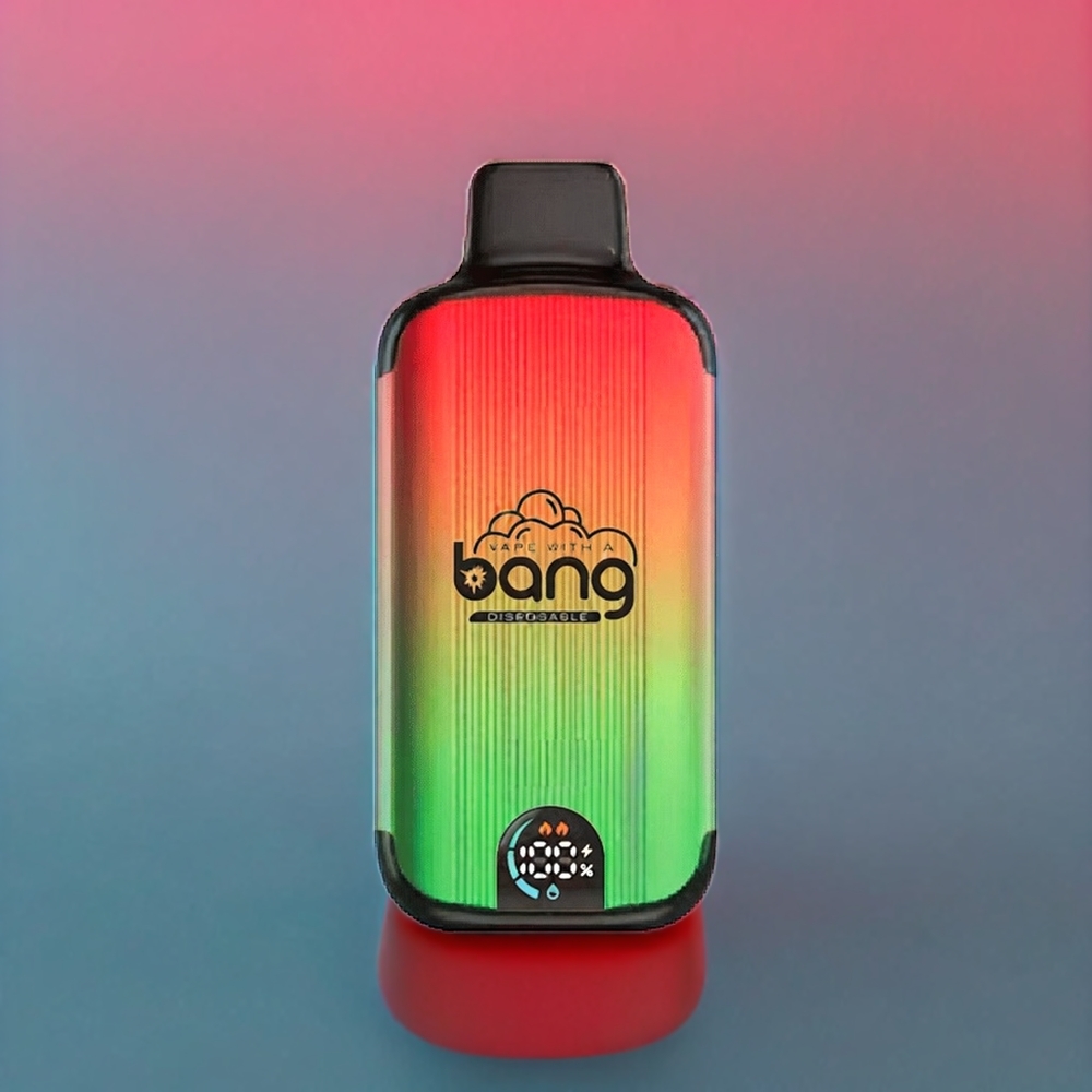 Bang 20000 Puffs New Zealand Wholesale Disposable Vape Strawberry Watermelon - 13400 Battery, Type-C, Dual Mesh, Smart Screen, 0-5% Nicotine