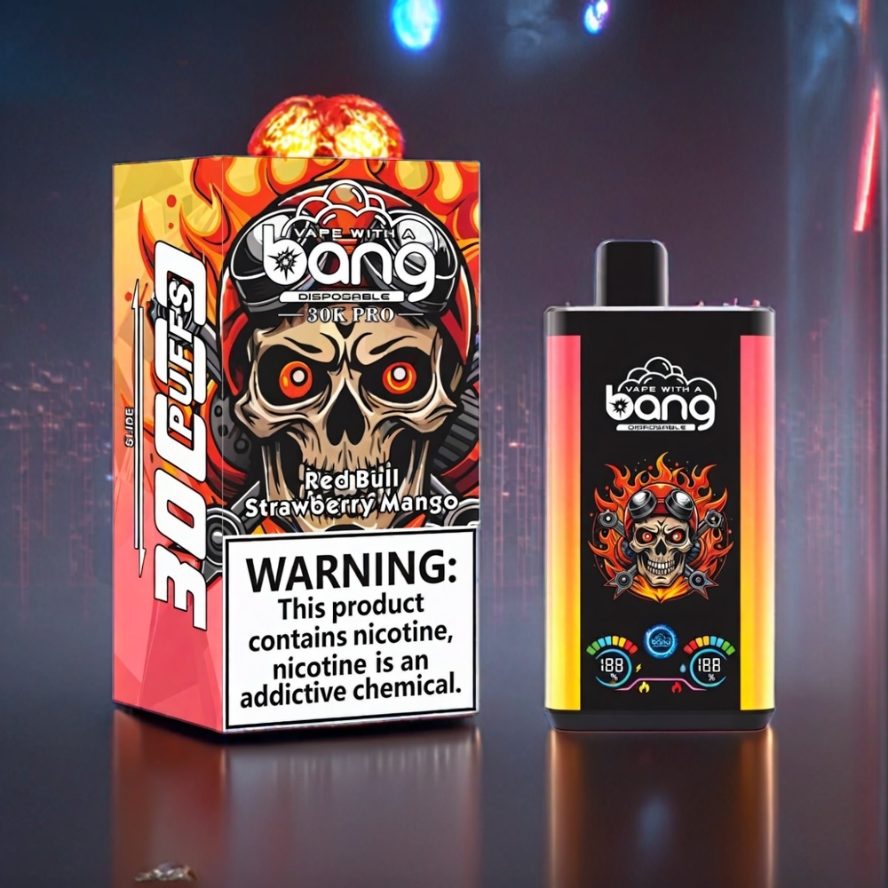 Bang 30K Pro 30000 Puffs 36ml 550mAh Dual-Flavor Disposable Vape Red Bull & Strawberry Mango New Zealand Wholesale