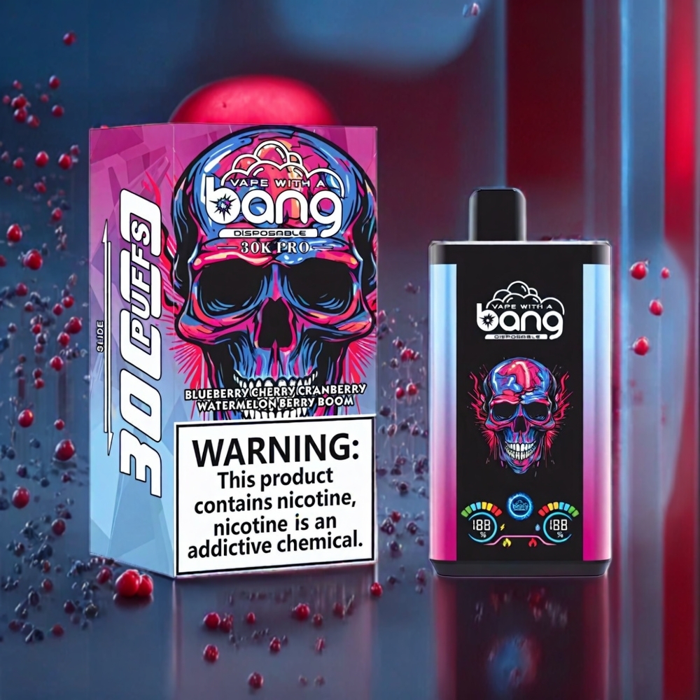 Bang 30K Pro 30000 Puffs 36ml 550mAh Dual-Flavor New Zealand Wholesale Blueberry Cherry Cranberry & Watermelon Berry Boom
