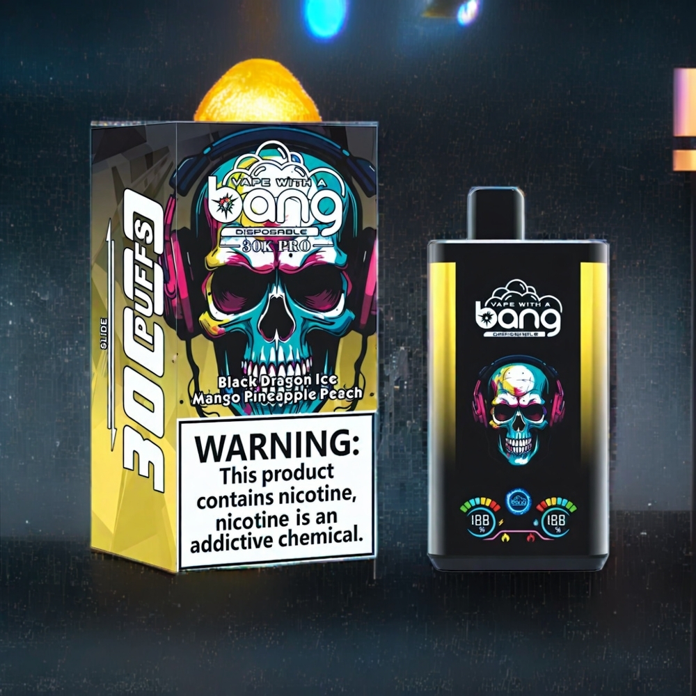 Bang 30K Pro 30000 Puffs New Zealand Wholesale 36ml 550mAh Dual-Flavor Black Dragon Ice & Mango Pineapple Peach Disposable Vape