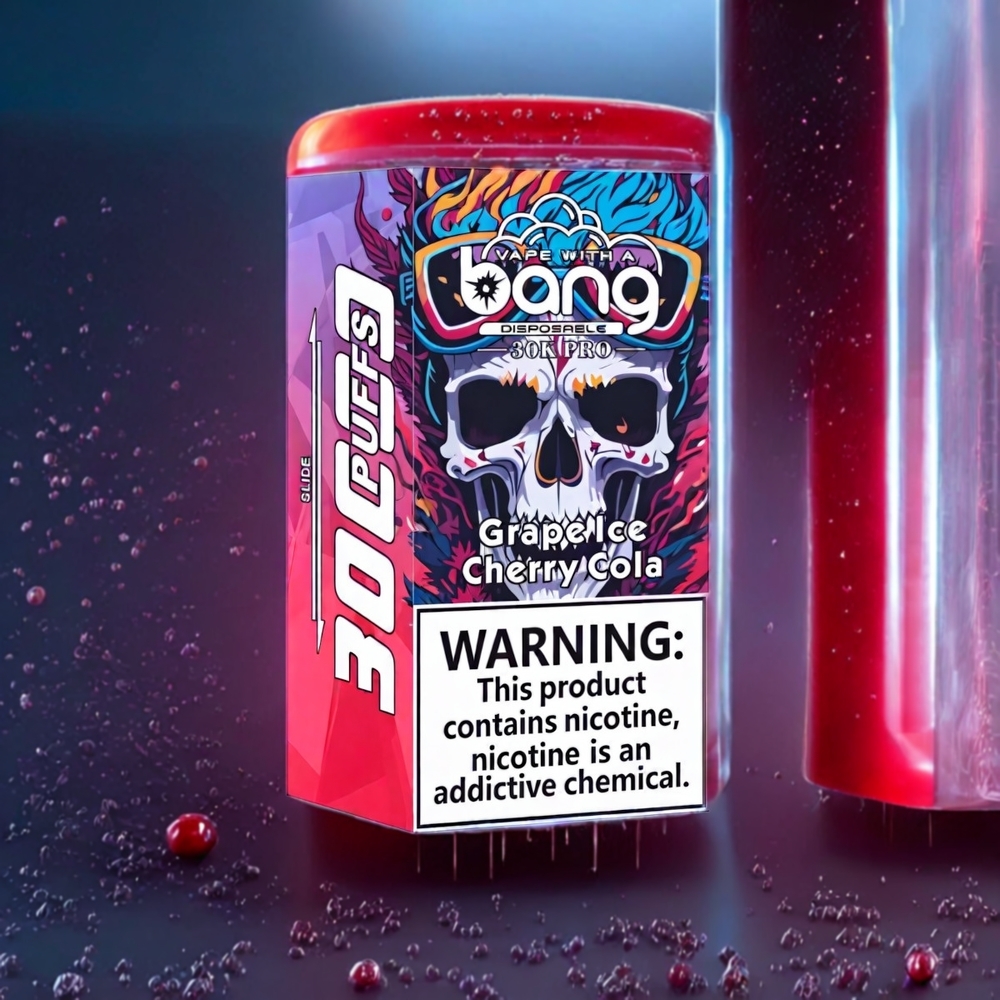 Bang 30K Pro 30000 Puffs New Zealand Wholesale Dual-Flavor 36ml 550mAh Grape Ice & Cherry Cola Disposable Vape