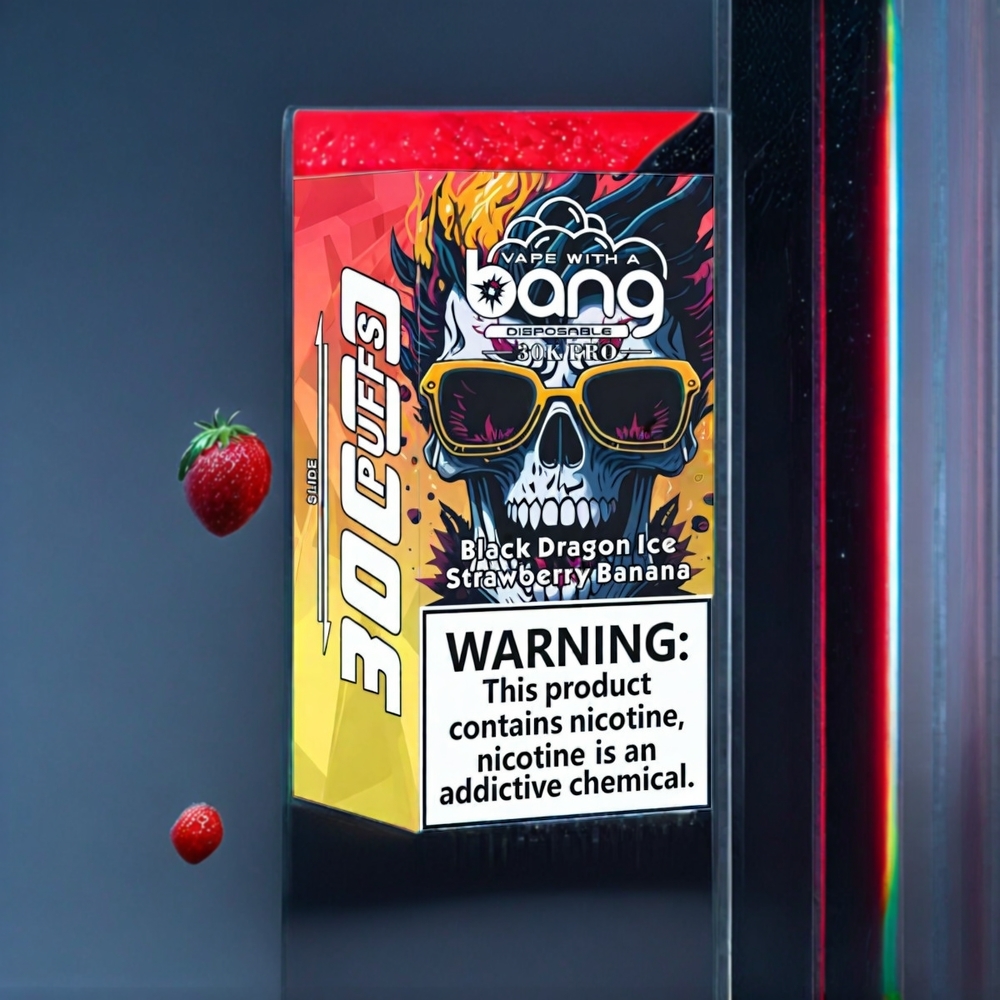 Bang 30K Pro New Zealand Wholesale 30000 Puffs 36ml 550mAh Dual-Flavor Black Dragon Ice & Strawberry Banana Disposable Vape