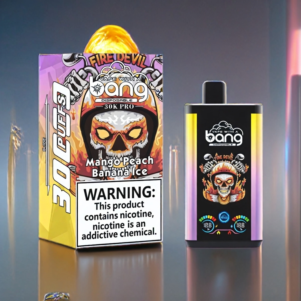 Bang 30K Pro New Zealand Wholesale 30000 Puffs 36ml 550mAh Dual-Flavor Mango Peach & Banana Ice Disposable Vape