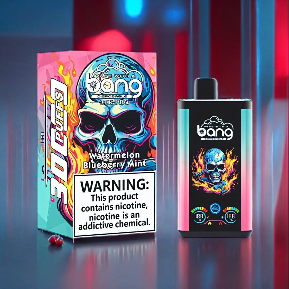 Bang 30K Pro New Zealand Wholesale 30000 Puffs 36ml 550mAh Dual-Flavor Watermelon Blueberry Mint Disposable Vape