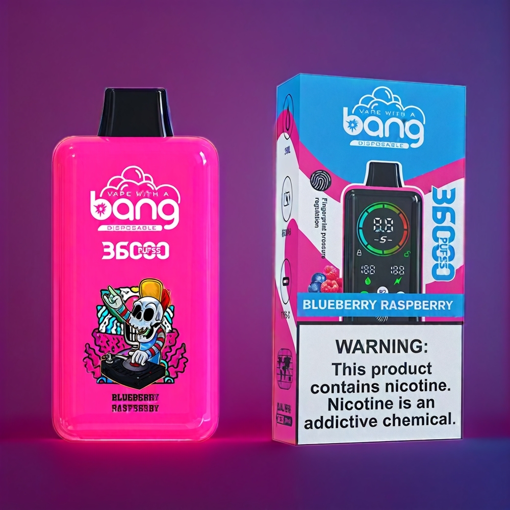 Bang 36000 Power Disposable Vape Blueberry Raspberry New Zealand Wholesale 36ml 36000 Puffs 5% 850mAh