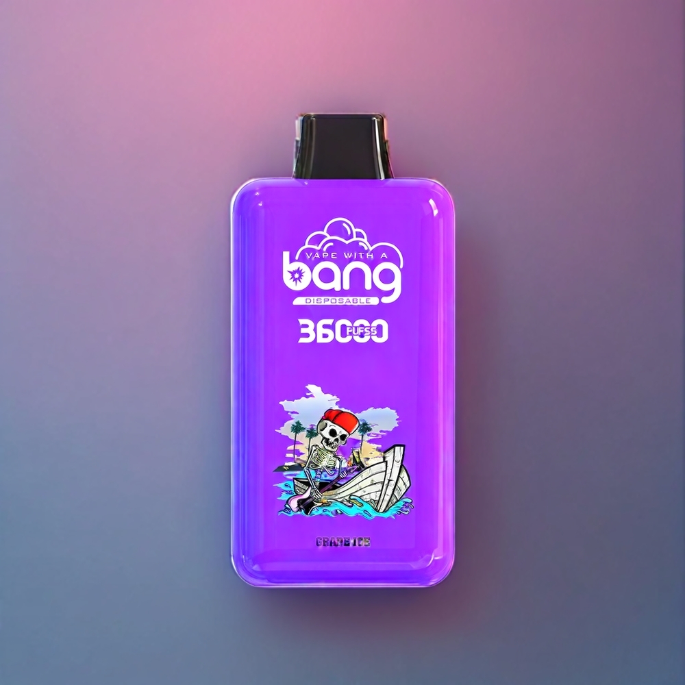 Bang 36000 Power Disposable Vape Grape Ice New Zealand Wholesale 36ml 5% 850mAh