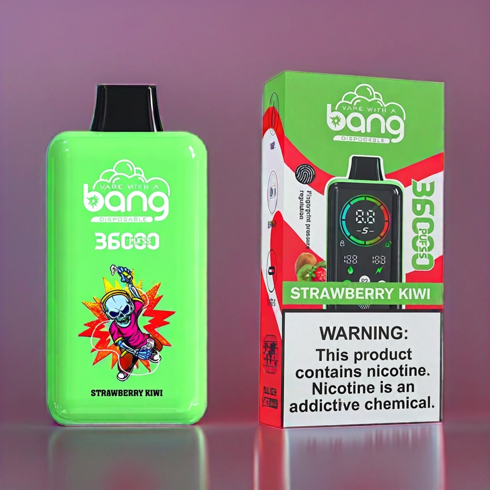 Bang 36000 Power Disposable Vape Strawberry Kiwi New Zealand Wholesale 36ml 36000 Puffs 850mAh