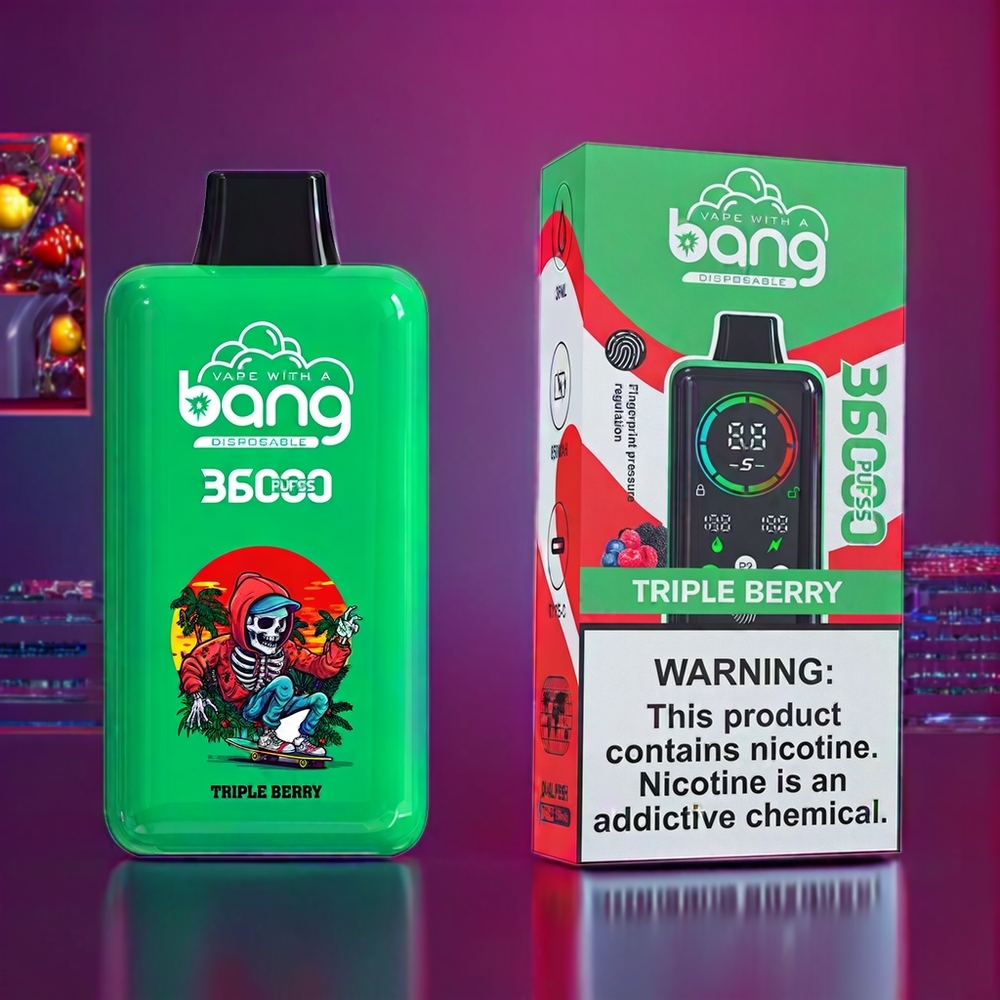 Bang 36000 Power Disposable Vape Triple Berry New Zealand Wholesale 36ml 850mAh 36000 Puffs Mesh 1.0 Ohm