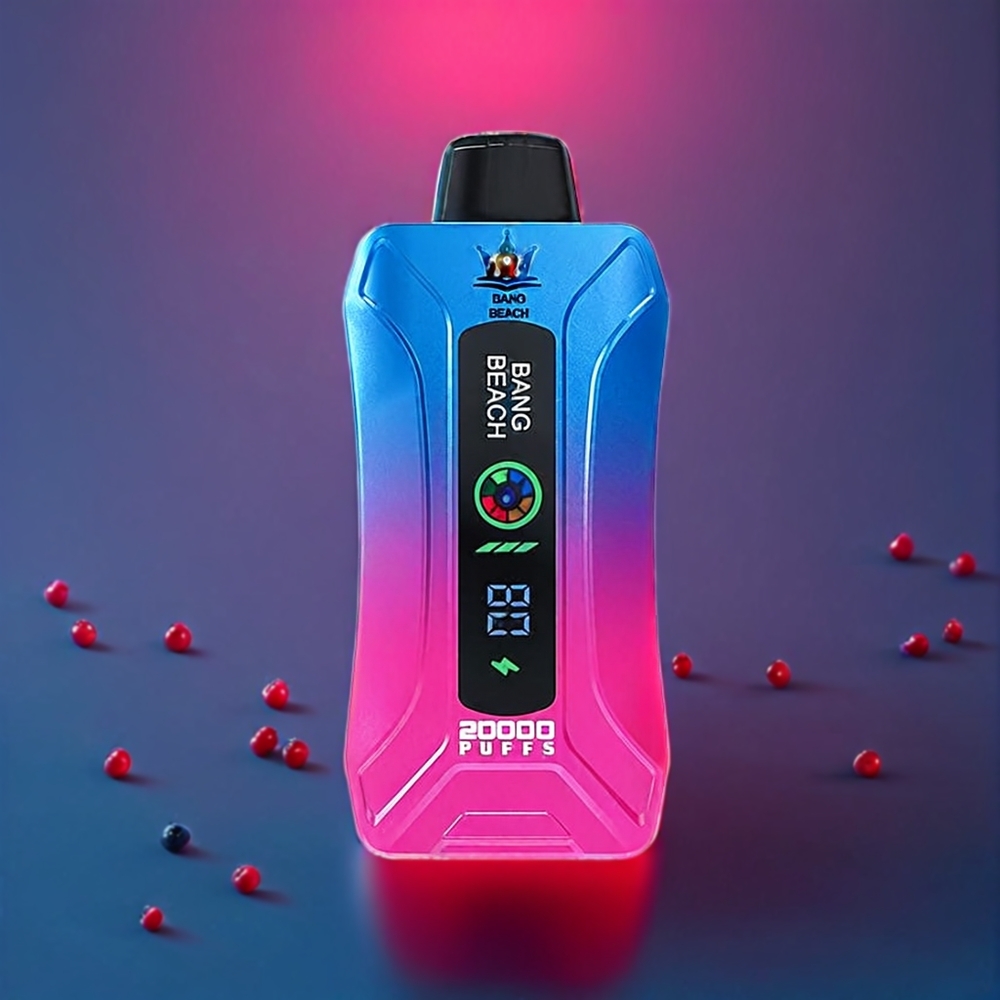 Bang Beach 20000 Puffs 35ml 650mAh Smart Screen Disposable Vape Blueberry Raspberry New Zealand Wholesale