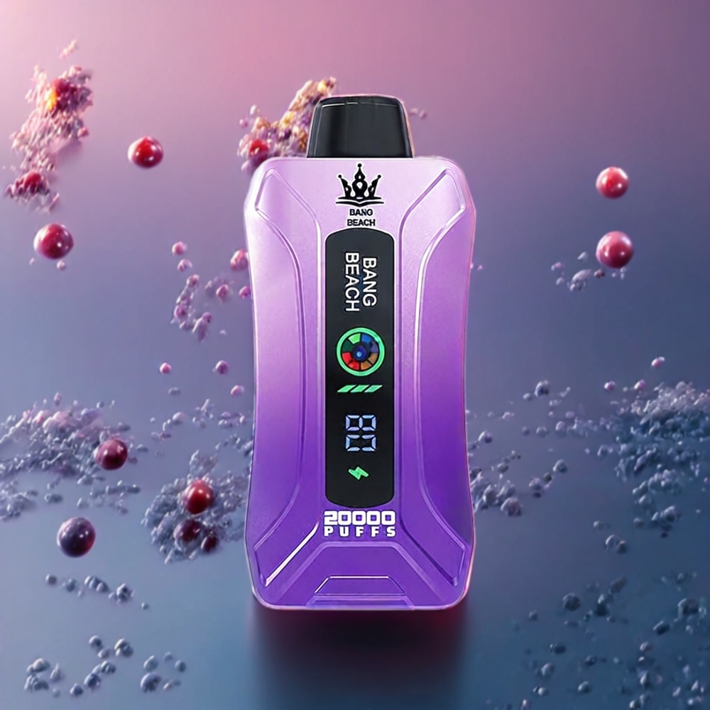 Bang Beach 20000 Puffs 35ml 650mAh Smart Screen Grape Ice Disposable Vape New Zealand Wholesale