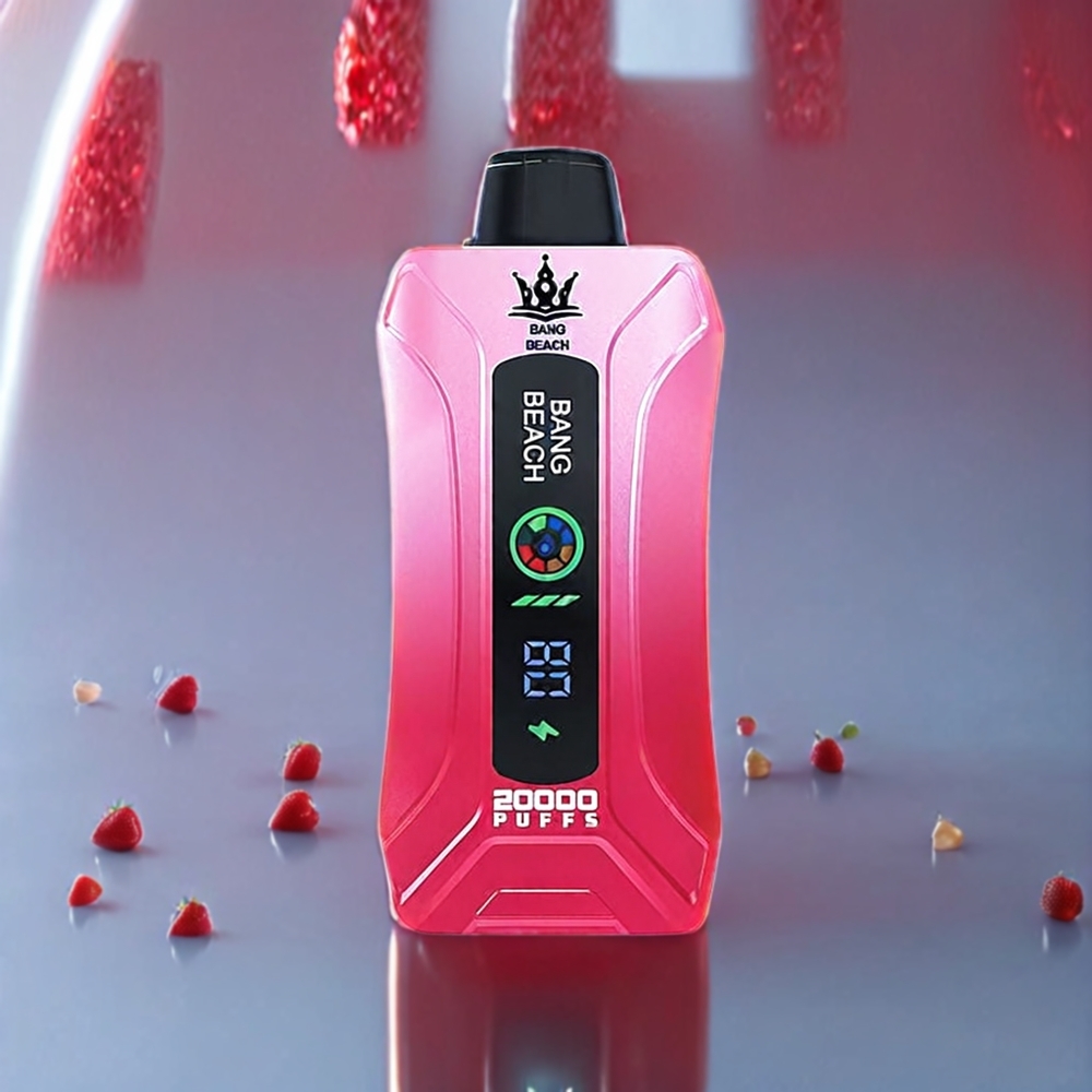 Bang Beach 20000 Puffs 35ml 650mAh Smart Screen New Zealand Wholesale Disposable Vape Strawberry Ice