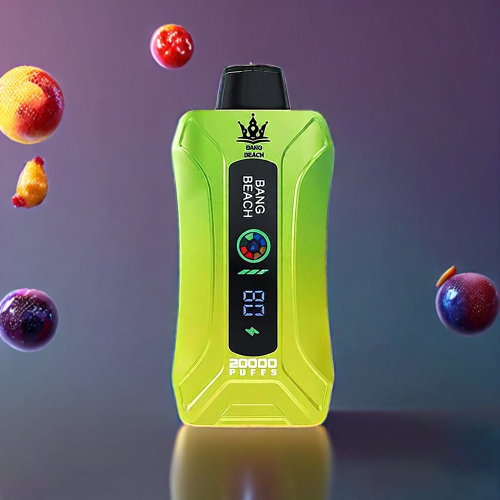 Bang Beach 20000 Puffs 35ml 650mAh Smart Screen New Zealand Wholesale Sourapple Disposable Vape