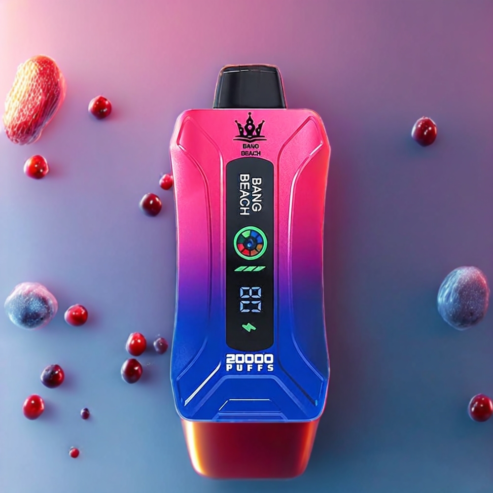 Bang Beach 20000 Puffs New Zealand Wholesale Disposable Vape Triple Berry Ice with Smart Screen 35ml 650mAh