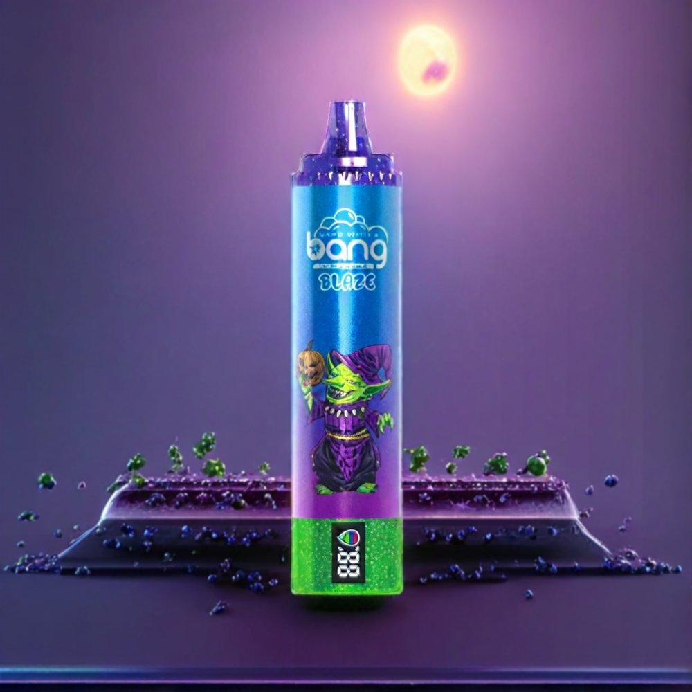 Bang Blaze Tornado 20000 Puffs New Zealand Wholesale Disposable Vape Blueberry Grape with Type-C Charging & Customizable Airflow 0%-5% Nicotine