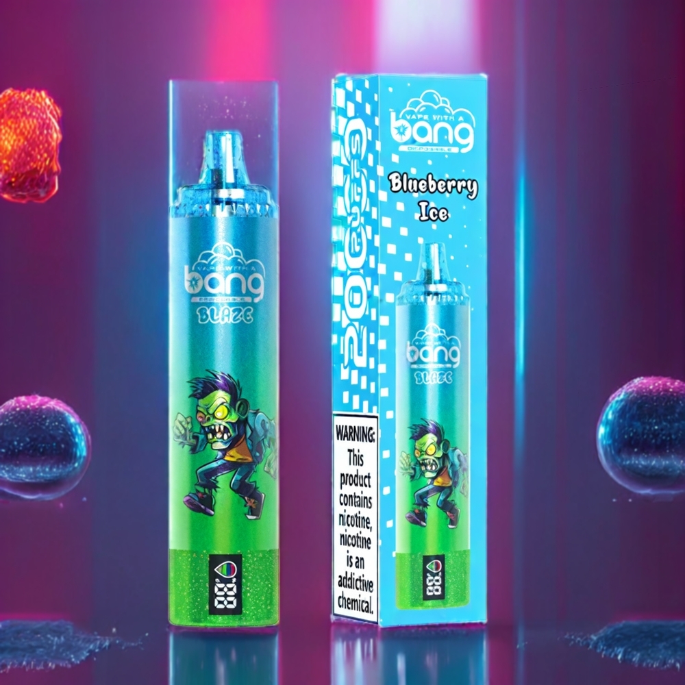 Bang Blaze Tornado 20000 Puffs New Zealand Wholesale Disposable Vape Blueberry Ice with Type-C Charging & Customizable Airflow 0-5% Nicotine