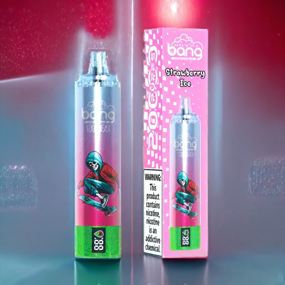Bang Blaze Tornado 20000 Puffs New Zealand Wholesale Disposable Vape Strawberry Ice with Type-C Charging & Customizable Airflow 0-5% Nicotine