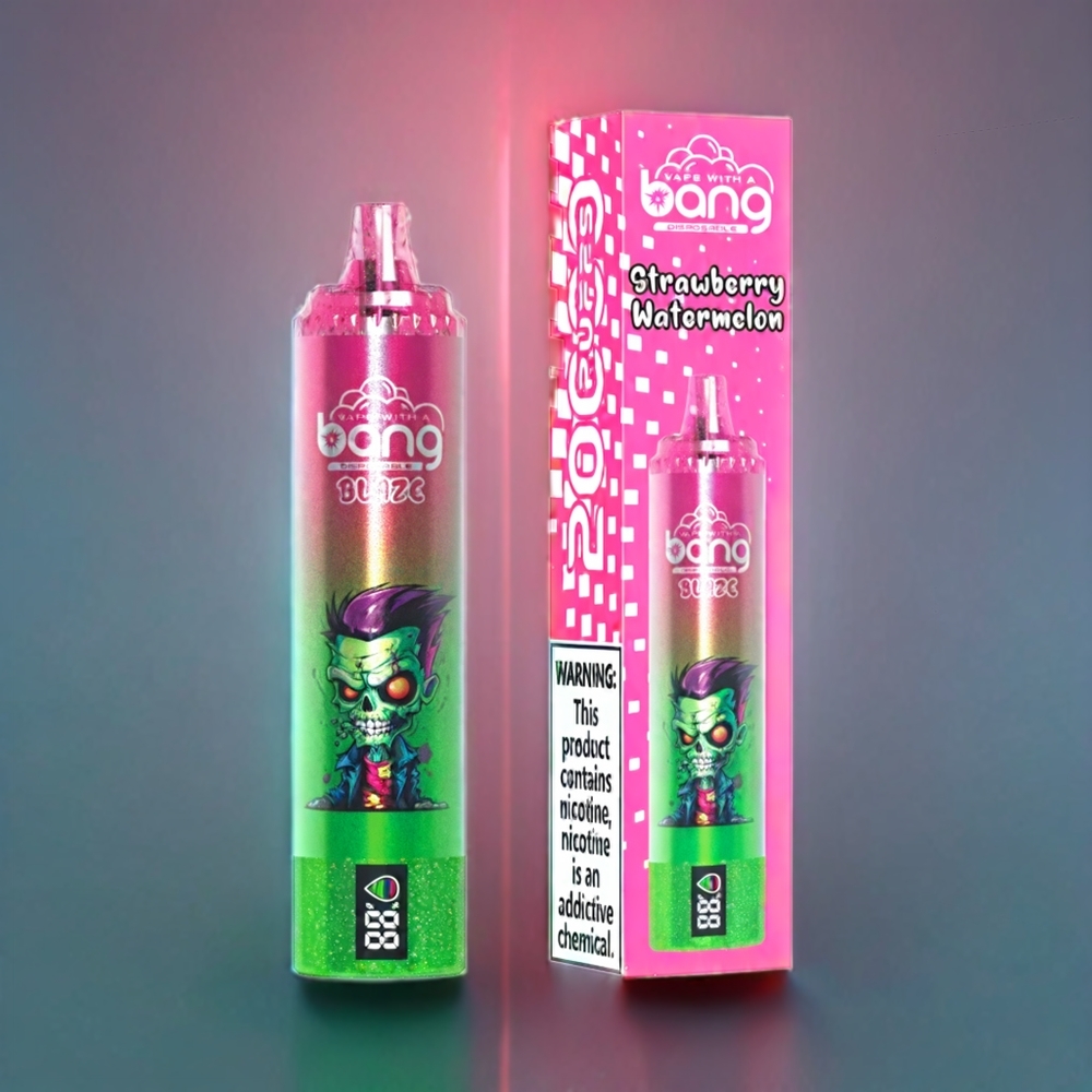 Bang Blaze Tornado 20000 Puffs New Zealand Wholesale Disposable Vape Strawberry Watermelon with Type-C Charging & Customizable Airflow 0-5% Nicotine