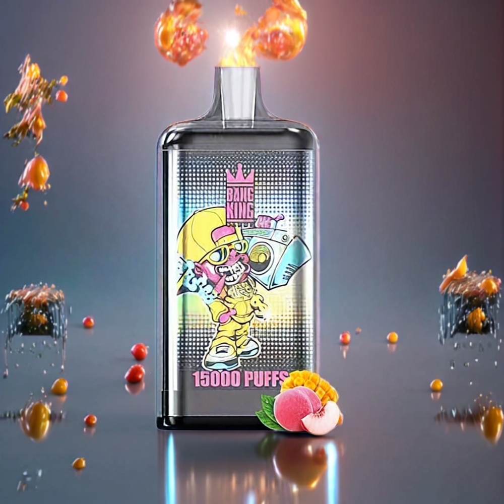 Bang King 15000 Puffs 21ml 550mAh Peach Mango Disposable Vape New Zealand Wholesale