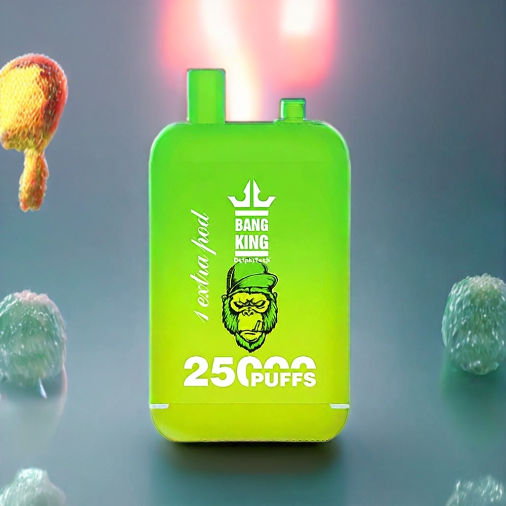 Bang King 25000 Puffs 46ml 650mAh Dual Pod System Sour Apple Ice Disposable Vape New Zealand Wholesale