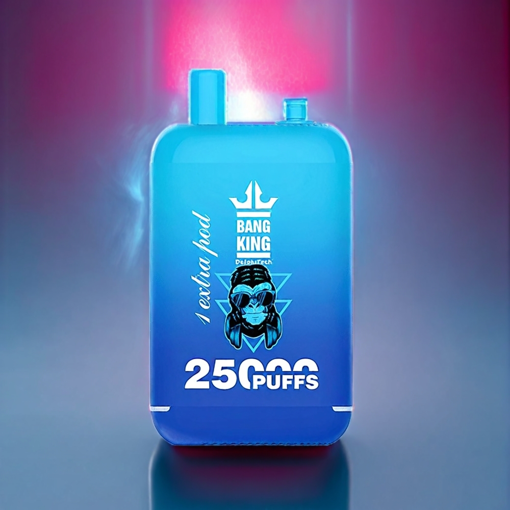 Bang King 25000 Puffs 46ml Dual Pod 12500 Puffs Each Blue Razz Ice Disposable Vape New Zealand Wholesale