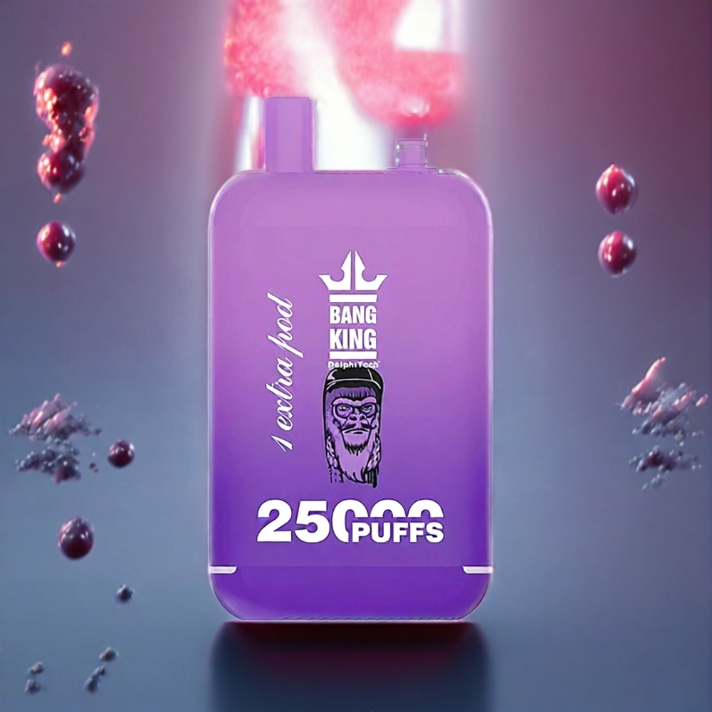 Bang King 25000 Puffs Dual Pod 46ml 650mAh Mesh Grape Ice New Zealand Wholesale