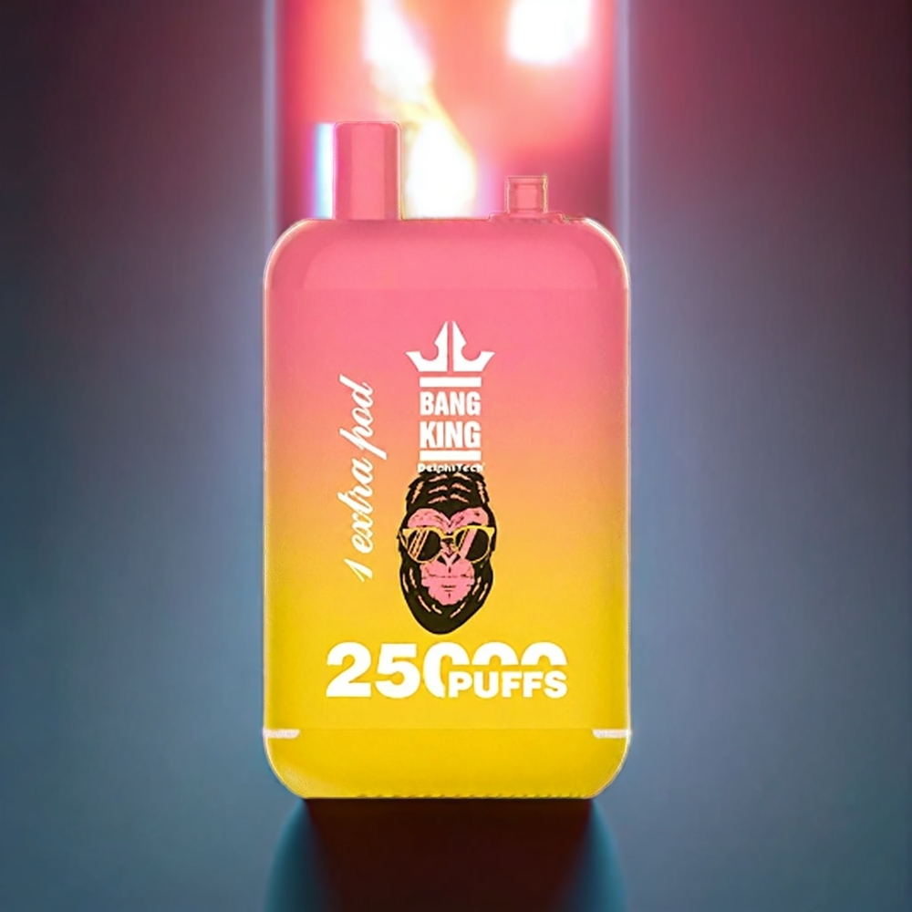 Bang King 25000 Puffs New Zealand Wholesale Dual Pod Mesh 46ml Peach Mango Disposable Vape