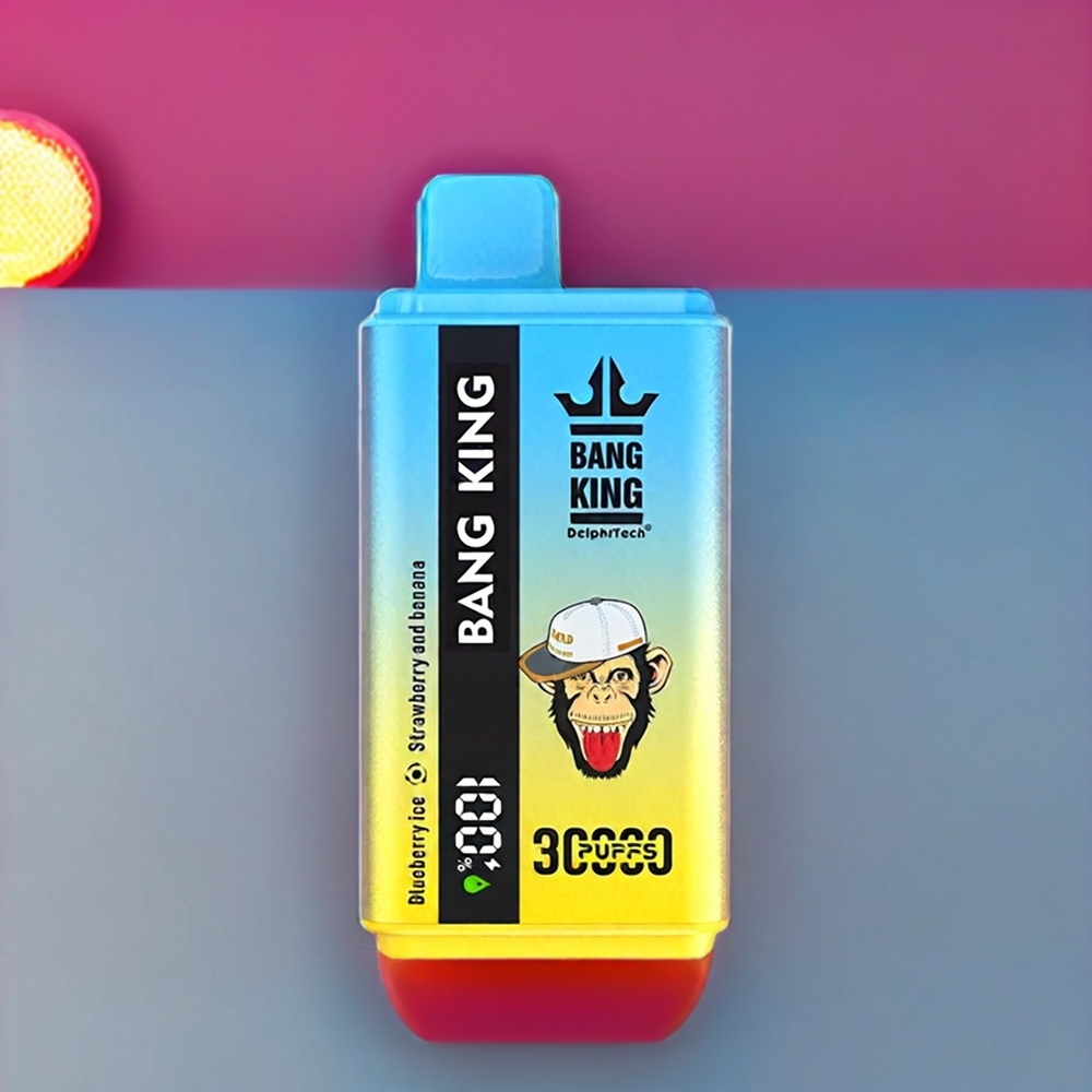 Bang King 30000 Puffs 36ml 550mAh Type-C Disposable Vape Blueberry Ice Strawberry Banana New Zealand Wholesale