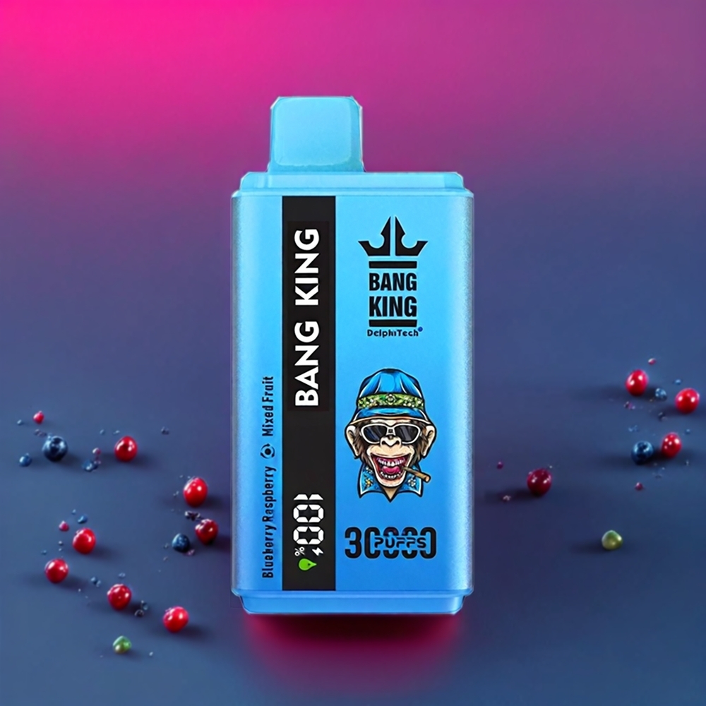 Bang King 30000 Puffs 36ml 550mAh Type-C Disposable Vape Blueberry Raspberry Mixed Fruit New Zealand Wholesale