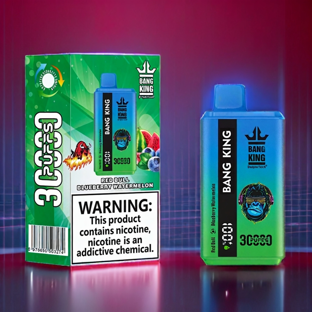 Bang King 30000 Puffs 36ml 550mAh Type-C Disposable Vape Red Bull Blueberry Watermelon New Zealand Wholesale