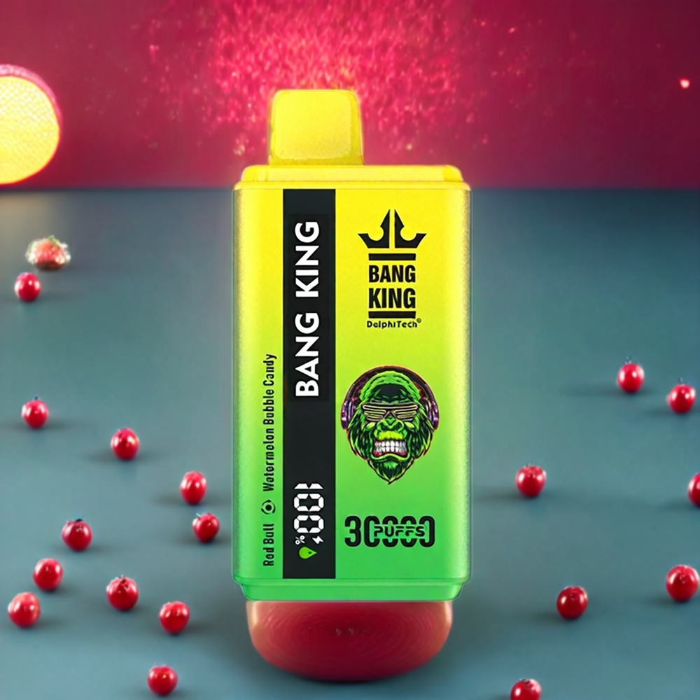 Bang King 30000 Puffs 36ml 550mAh Type-C Disposable Vape Red Bull Watermelon Bubble Candy New Zealand Wholesale