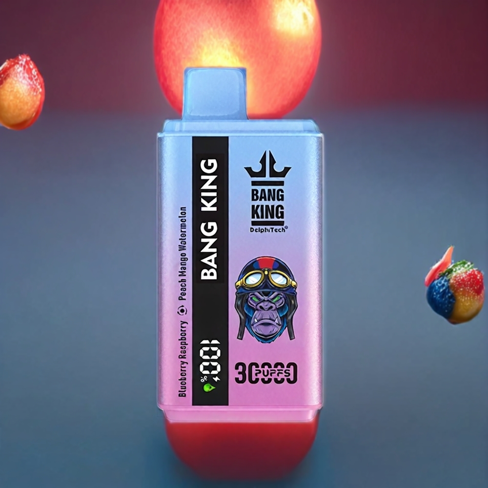 Bang King 30000 Puffs 36ml 550mAh Type-C New Zealand Wholesale Disposable Vape Blueberry Raspberry Peach Mango Watermelon