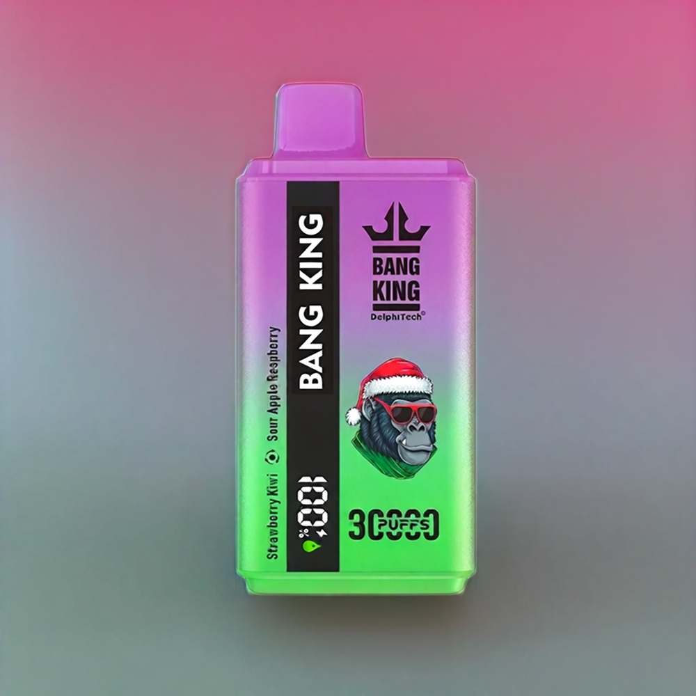 Bang King 30000 Puffs 36ml 550mAh Type-C New Zealand Wholesale Disposable Vape Strawberry Kiwi Sour Apple Raspberry
