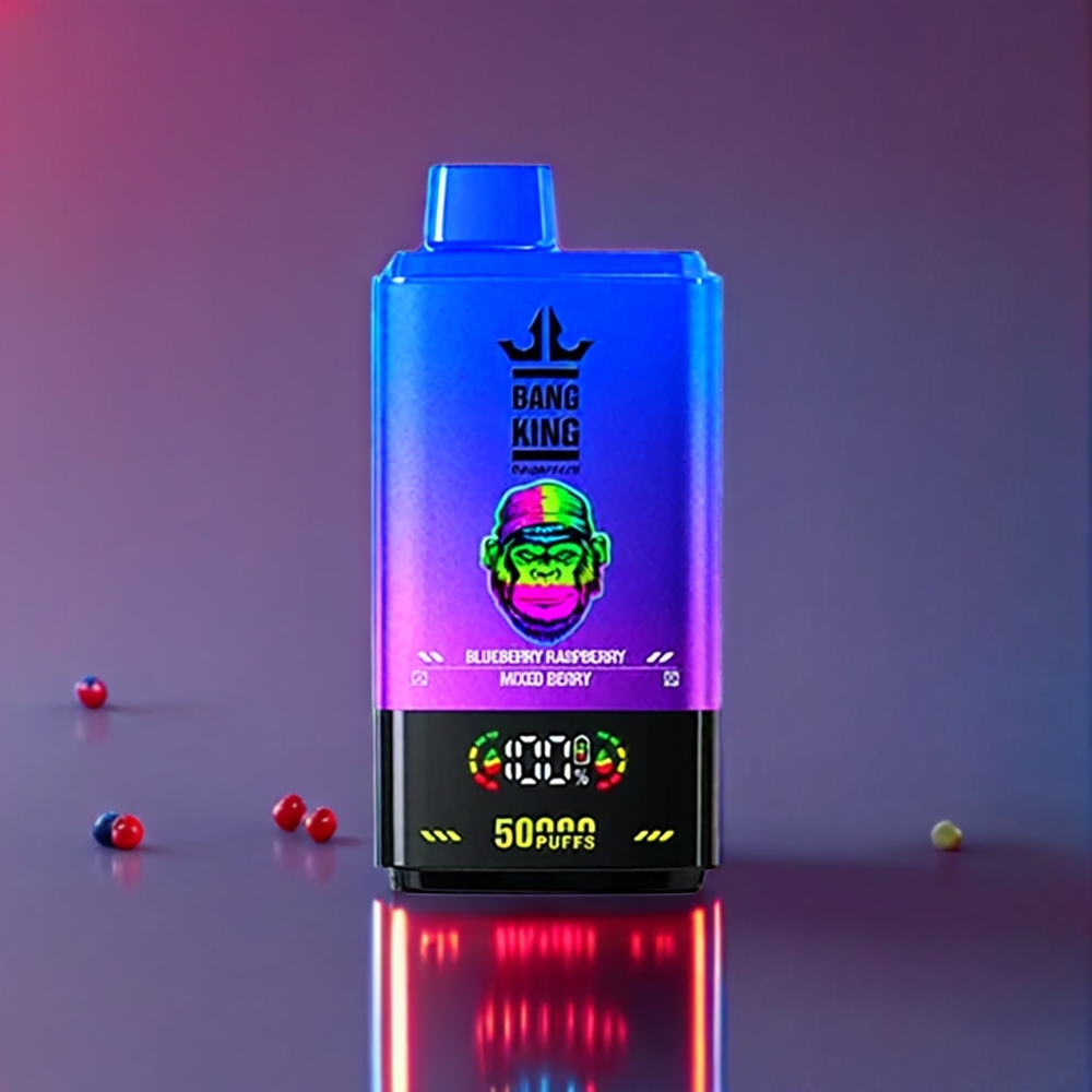 Bang King 50000 Disposable Vape 50ml 850mAh Type-C New Zealand Wholesale Blueberry Raspberry Mixed Berry